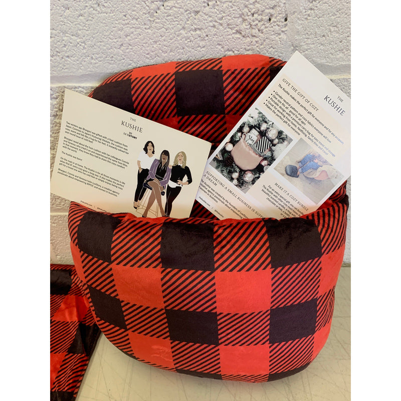 Plush Plaid Kushie Keeps Feet Warm, 1 Size Fits All