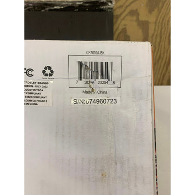 Crosley CR7010A-BK Ridgemont 3-Speed Turntable with Bluetooth, AM/FM Radio