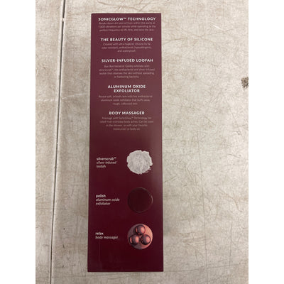 PMD Clean Body - Smart Body Cleansing Device Silicone Brush & 3 Attachments Red