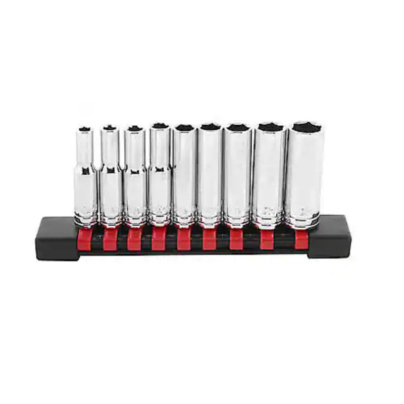 DieHard 1/4" Drive 6-Point Deep Socket Set, SAE, 9-Piece, Hand Tools - DHP55247