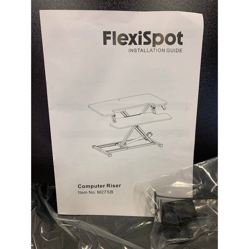 FLEXISPOT 28" Desk Converter Sit to Stand Keyboard Tray Black M27SB SEE DETAILS