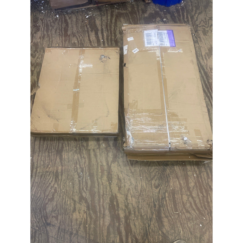 Tribesigns 8FT Conference Table, Modern Boat Shaped Meeting Table White & Black