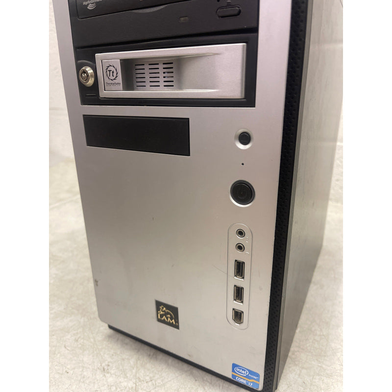 FOR PARTS ONLY LAM Computer Tower with Disc Drive Headphone Jack USB Ports
