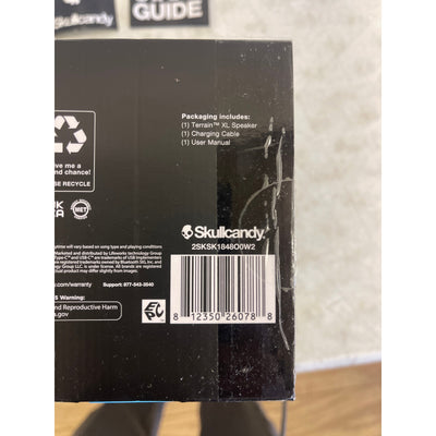 Skullcandy Terrain Large XT Compact Tough Wireless Speaker, Light Grey 10 Hours