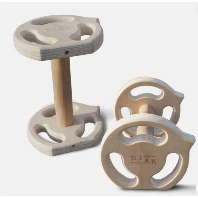 Wooden Parallettes Push Up Bars for Calisthenics, Handstand, and Core Training