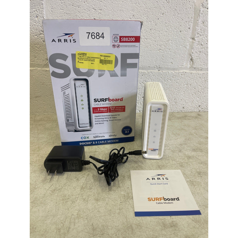 ARRIS SB8200 - Cable Modem - Fast DOCSIS 3.1 32x8 Gigabit Cable Modem White