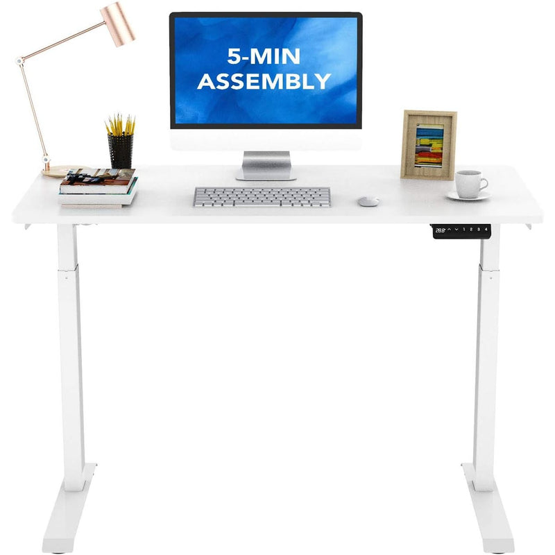 FlexiSpot Essential Standing Desk 48" x 24" Electric Height Adjustable White E9W