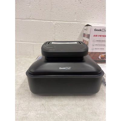 Geek Chef Air Fryer Lid & Electric Indoor Grill Combo, 7-in-1 Air Fryer Oven
