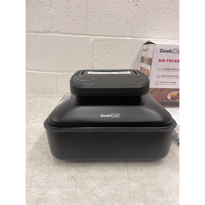 Geek Chef Air Fryer Lid & Electric Indoor Grill Combo, 7-in-1 Air Fryer Oven
