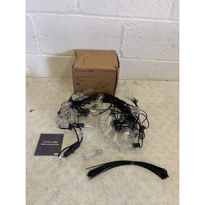 50FT LED Outdoor String Lights, 24 Outdoor Patio Lights, Shatterproof Bulbs ST38