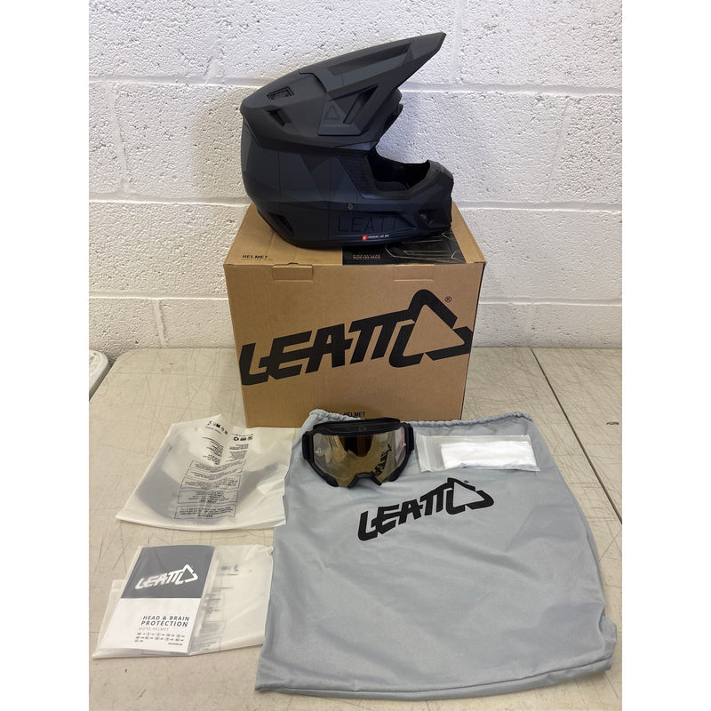 Leatt Moto 7.5 V23 Helmet Kit, Stealth, Off-Road Protection, Adult XS 53-54 cm