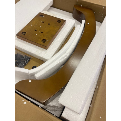 Tribesigns C-Shaped End Table, Round Solid Wood Side Table for Living Room