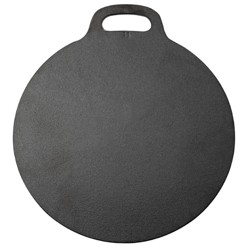Victoria 15-Inch Cast Iron Tawa Dosa Pan, Pizza Pan w Loop Handle Preseasoned