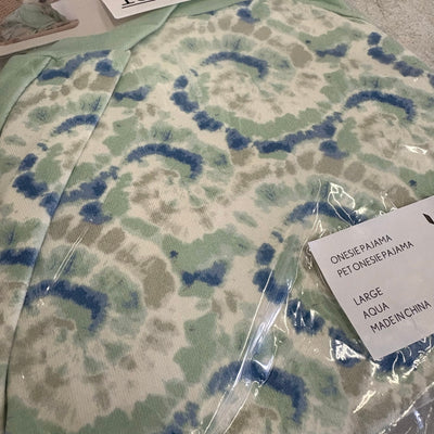 Koolaburra by UGG Pet 1-Piece Pajama Dog Shirt - 17-18" Collar, Aqua, Large