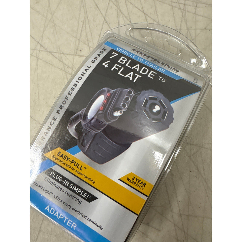 Hopkins 47348 Endurance Easy Pull LED Test 7 Blade to 4 Flat Flex Towing Adapter