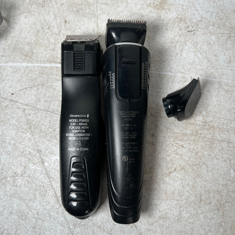 2 Trimmers Remington Grooming Kit & Philips Multigroom Trimmer Corded & Cordless