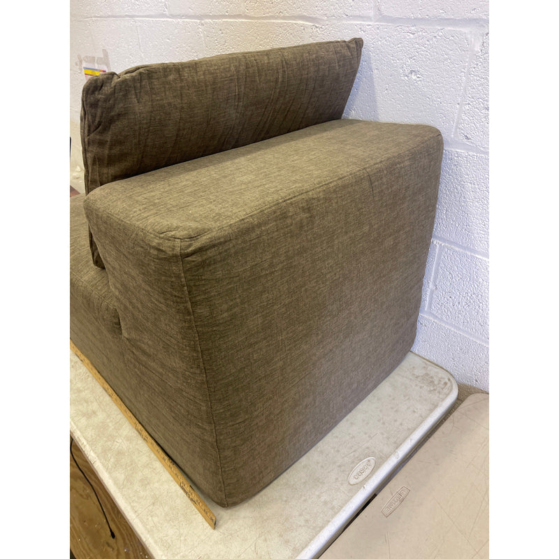 37" x 25" x 23" Floor Seat, Cushion Chair with Soft Fabric, Grey, with Pillow