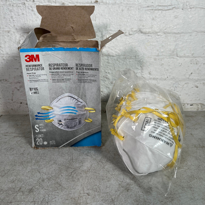 16-Pack 3M 8110S Sanding Paint Surface Prep Disposable Respirator, Size Small