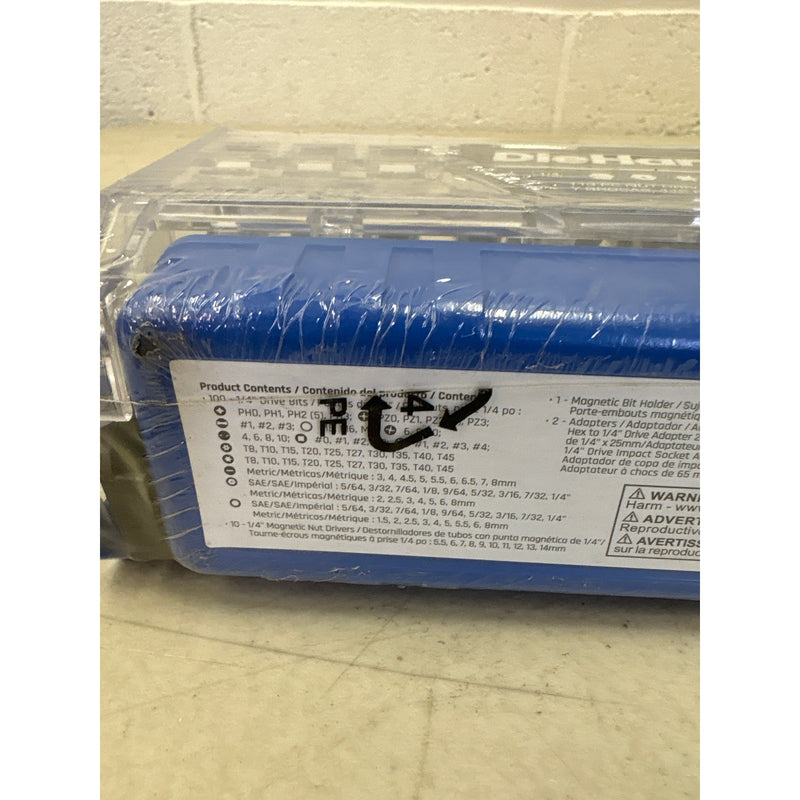 DieHard 1/4" Drive Nut Driver & Bits Set w Case, 113 Piece, Hand Tools DHP55311