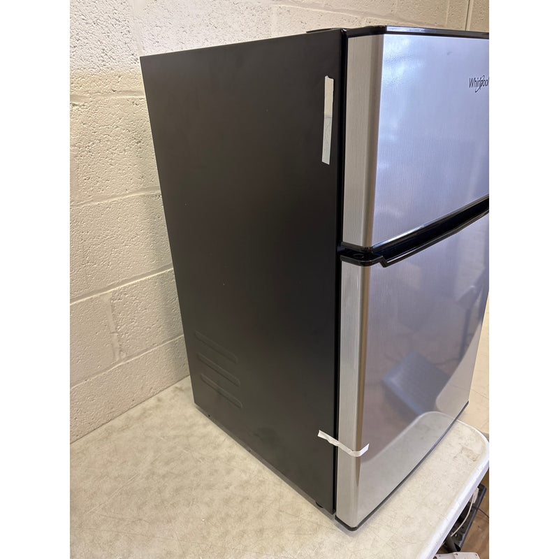 Whirlpool 3.1 cu ft Mini Refrigerator Stainless Steel Reversible Door, 2 Shelves