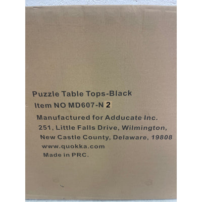 Quukka Jigsaw Puzzle Board with Drawers Adjustable Height Spinning Bottom Black