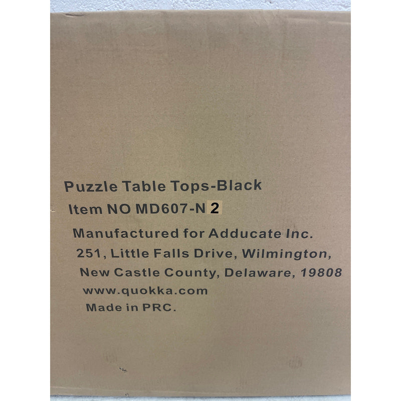 Quukka Jigsaw Puzzle Board with Drawers Adjustable Height Spinning Bottom Black