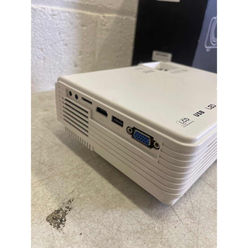 DR.J Professional Mini Projector w Screen, Bluetooth 5.2, 8000L HD 1080P Large