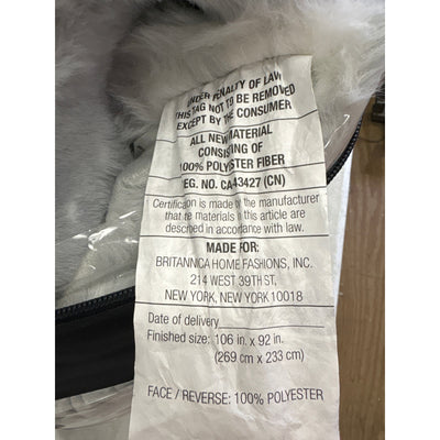UGG Super Soft Comforter Set Gray/White King 106"x92" Bedding Reversible w Shams