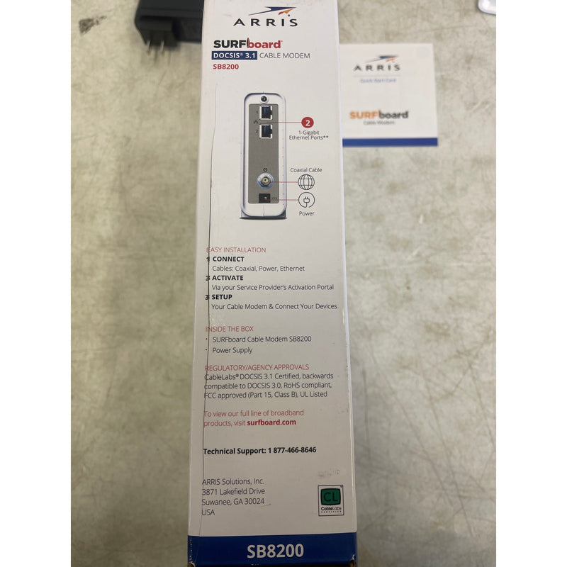 ARRIS SB8200 - Cable Modem - Fast DOCSIS 3.1 32x8 Gigabit Cable Modem White