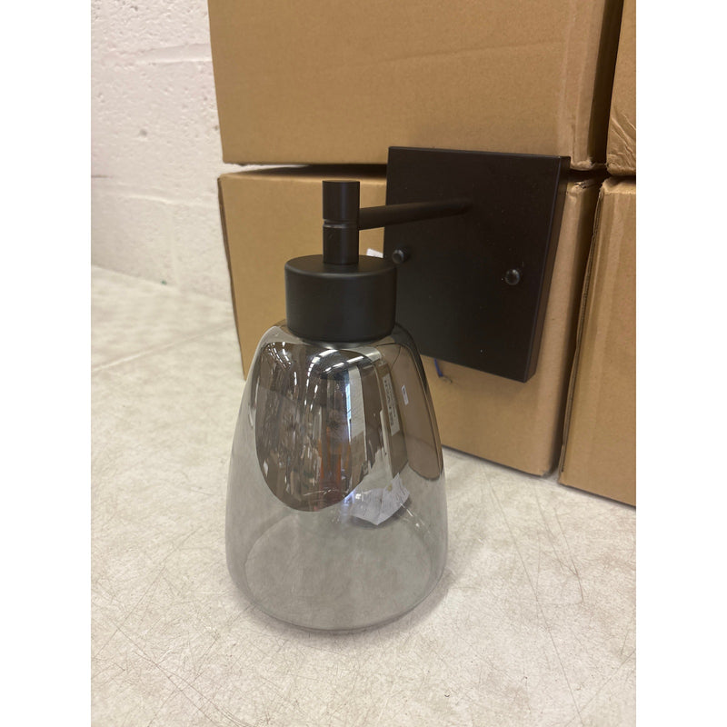 Pack-of-4 Vcozar Glass Wall Lamps, Square Base Modern Black Wall Sconce