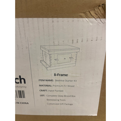 BeeTech  8 Frame Bee Hives Boxes Starter Kit Beekeeping Supplies Tools Bee Hat
