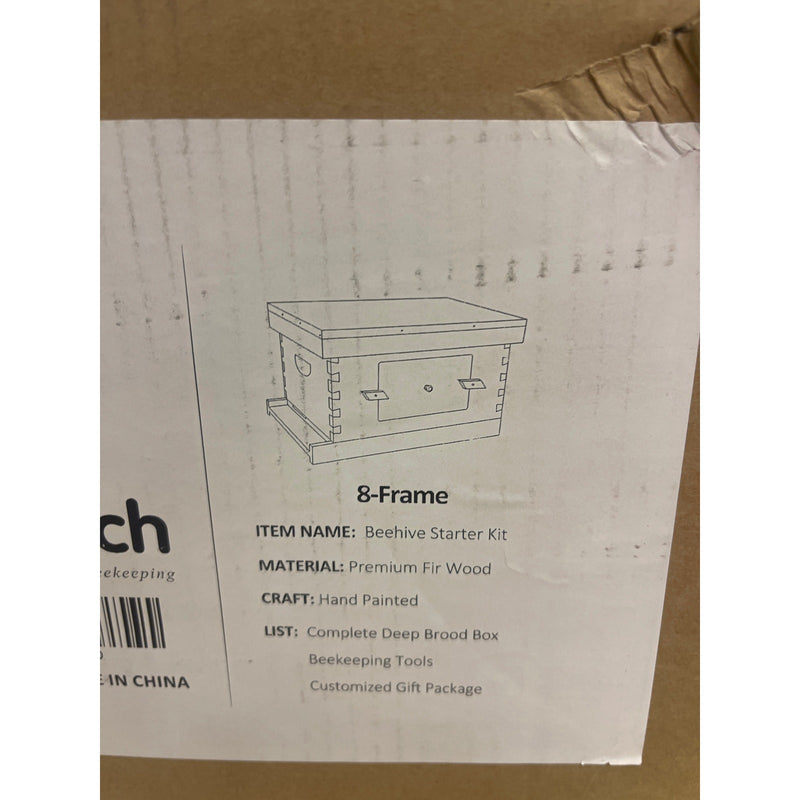 BeeTech  8 Frame Bee Hives Boxes Starter Kit Beekeeping Supplies Tools Bee Hat