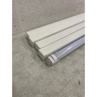 4-PACK JESLED Dual Row T8 LED Tube Light 4FT 24W Clear 3200Lm Double Ended Power