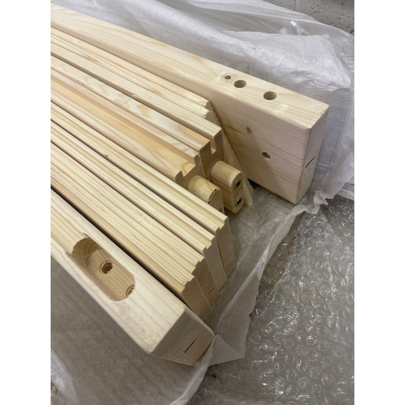 VINGLI 30"X84" Barn Door, 5.5ft Sliding Door Solid Wood, Tan with Hardware