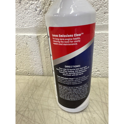 Lucas Oil, Emissions Clear Fuel & Exhaust Cleaner 1 Quart Treats 20 Gallons