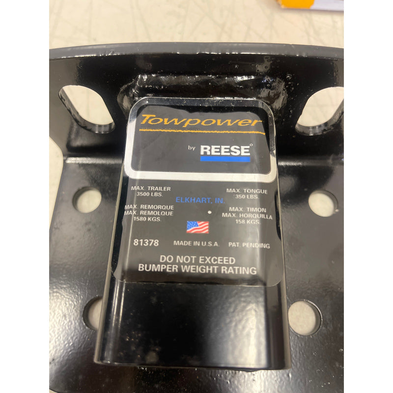 Reese Towpower Class II Step Bumper Receiver Hitch, Black 81378