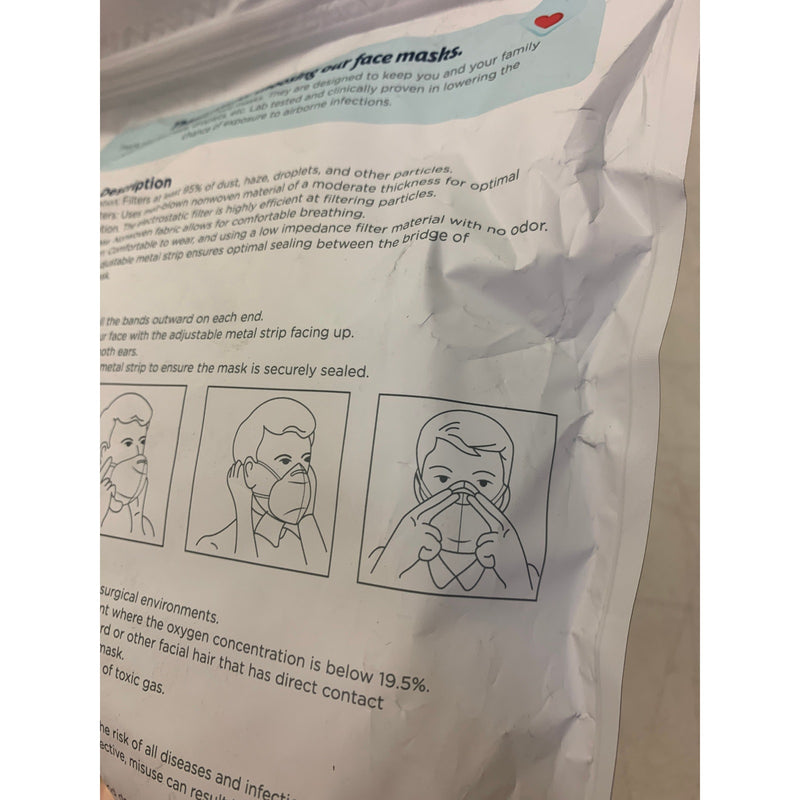 LOT-OF-160 KOLOSSUS Disposable Face Mask Sanding/Painting Respirator  KN95