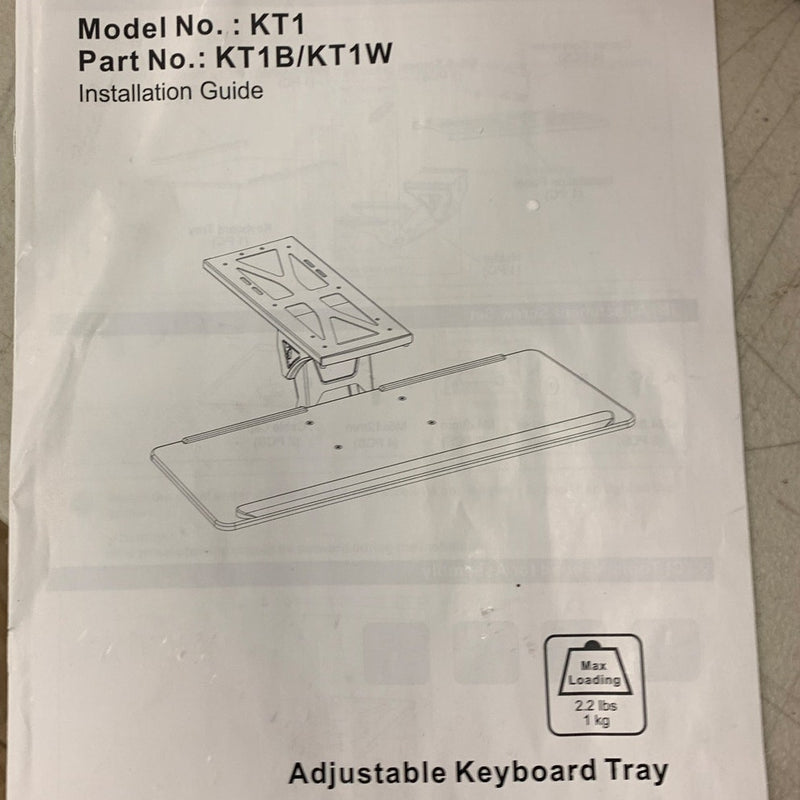 Flexispot Sliding Keyboard Tray 26" x 10"  KT1 BLACK Desk Accessory