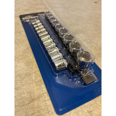 DieHard 1/4" & 3/8" Drive AntiSlip Socket Set Metric 20 Piece Hand Tool DHP55313