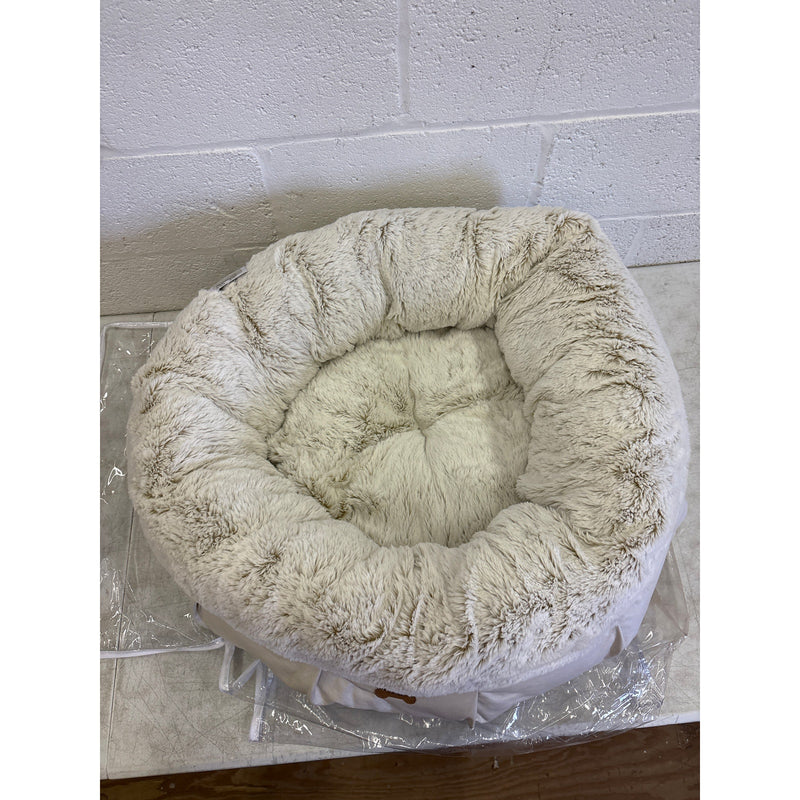 Koolaburra by Ugg Donut Dog Bed for Medium Size, 28" Round Non-Slip, Soft Fuzzy