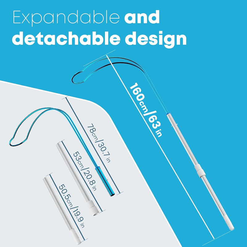 Swimming Pool Safety Hook with Aluminum Pole, Life Saving Rescue Equipment