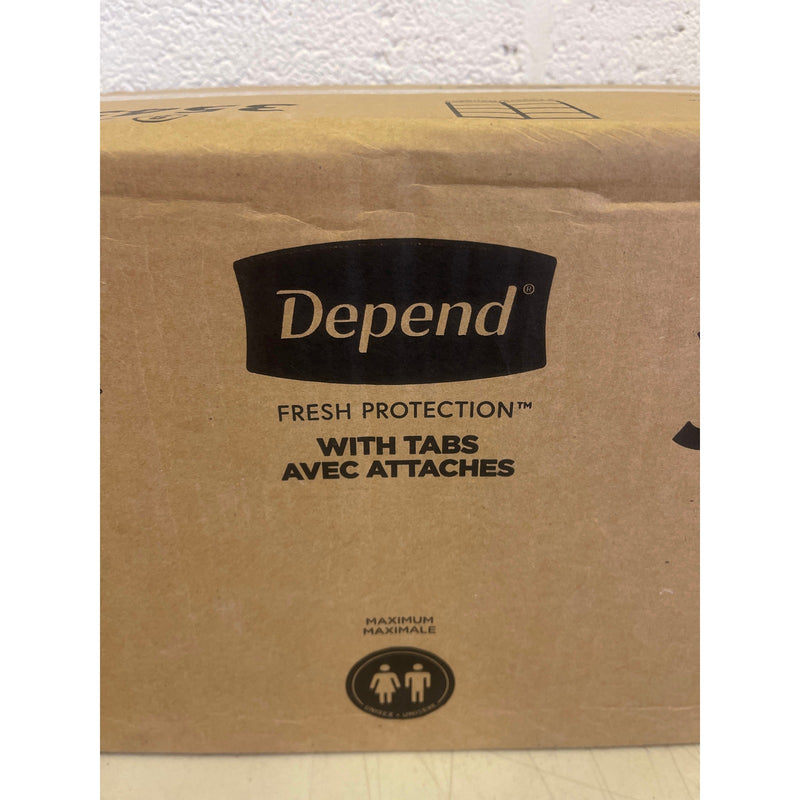 Depend Incontinence Protection with Tabs, Unisex, Large 35–49" Waist 48 Count