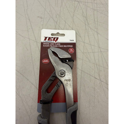 TEQ Correct 10" Groove Joint Pliers, Carbon Steel, Soft Grip Handles