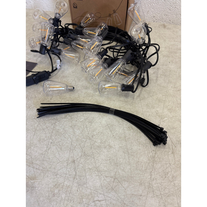 50FT LED Outdoor String Lights, 24 Outdoor Patio Lights, Shatterproof Bulbs ST38