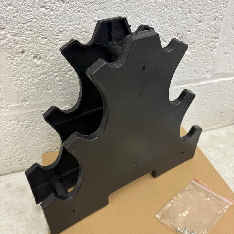 3-Tier Dumbbell Rack, Rack Only, Holds up to a 10lb Dumbbell, Plastic, Black