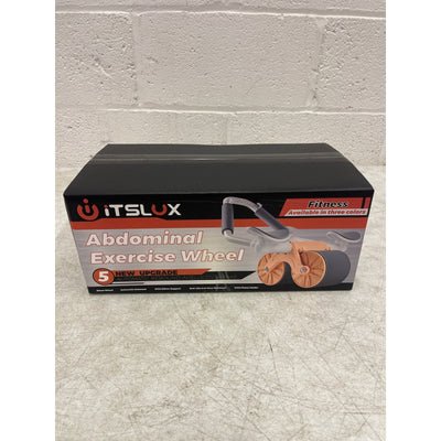 ITSLUX Automatic Rebound Abdominal Wheel with Phone Holder, Silent Wheel Orange