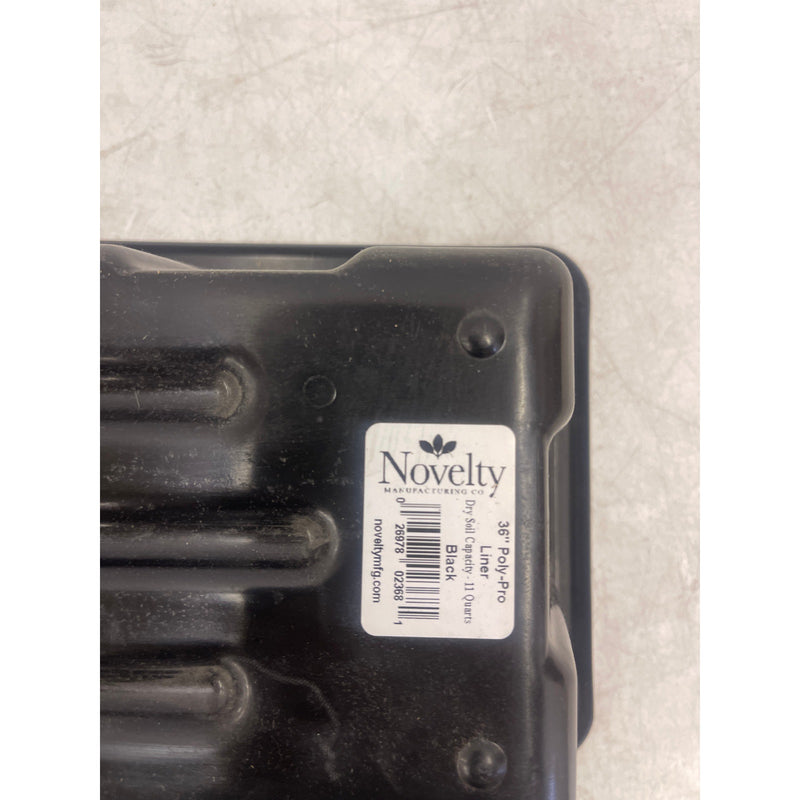 Novelty Poly-Pro Plastic Flower Box Planter, Black, 36-Inch - 11 Quarts Dry Soil