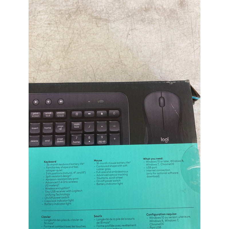 Logitech - MK540 Full-size Advanced Wireless Membrane Keyboard and Mouse Combo