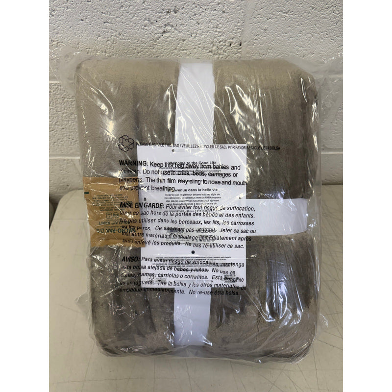 UGG Novah Queen Blanket 96in x 92in, Comfy Cozy Soft Feel, LT Fawn - Brown