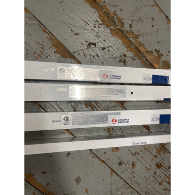 Lot of 4 Lithonia Lighting Track Lighting Sticks 8' Matte White Linear Track